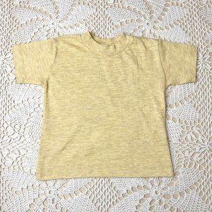Vintage 1970s Rob Roy Boys 6 Years Heathered Tan Single Stitch Tee Shirt